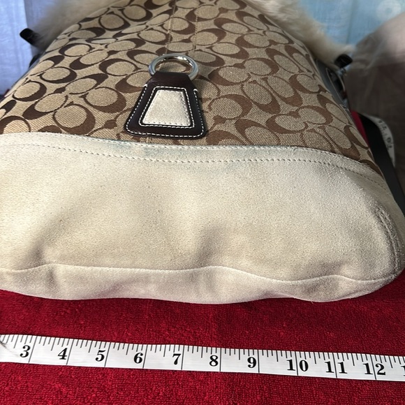 Coach Faux Fur Monogram Suede Purse - Picture 13 of 13